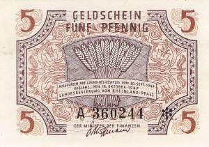 r.211 A 5 Pfennig 1947